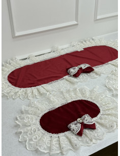 TRIS CENTRI VELLUTO ROSSO