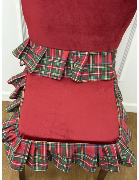 COPRI SEDIA COMPLETO NATALE SCOZZESE