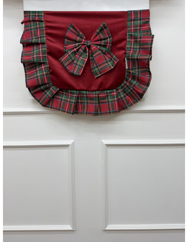 COPRIFORNO IN VELLUTO CON BALZA TARTAN