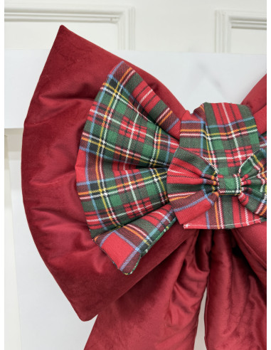 COPRI FORNO FIOCCO VELLUTO ROSSO E...