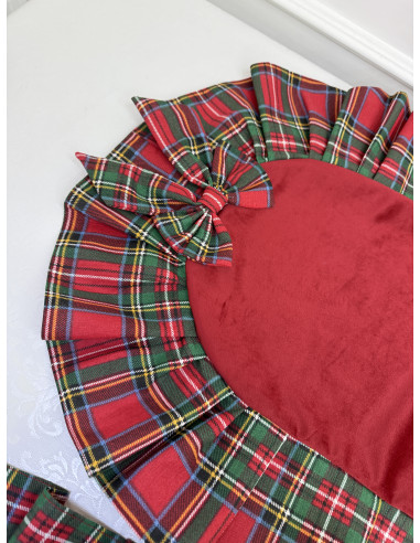 TRIS CENTRI IN VELLUTO ROSSO E VOLA’...