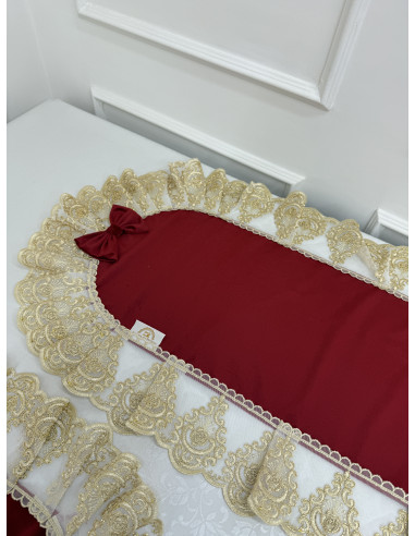 TRIS CENTRI VELLUTO ROSSO E TULLE...