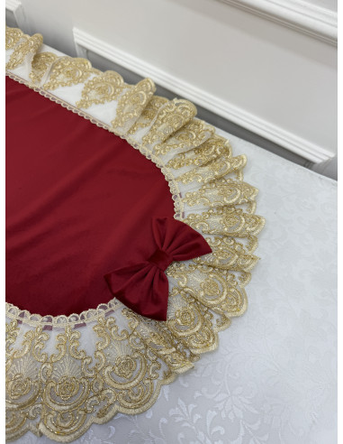 TRIS CENTRI VELLUTO ROSSO E TULLE...