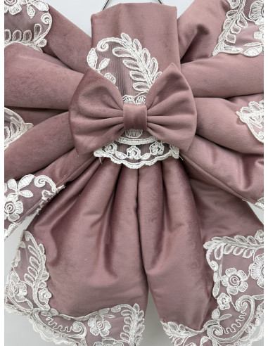 COPRI FORNO FIOCCO VELLUTO ROSA E...