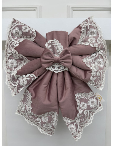 COPRI FORNO FIOCCO VELLUTO ROSA E...