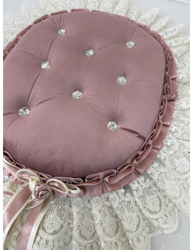 COPRIWATER IN VELLUTO ROSA E TULLE...