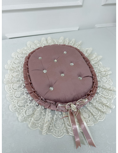 COPRIWATER IN VELLUTO ROSA E TULLE...