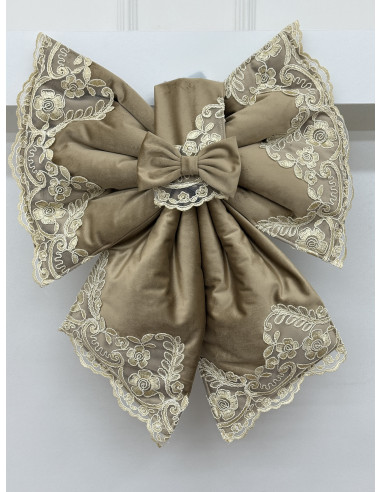 COPRI FORNO FIOCCO VELLUTO TORTORA E...