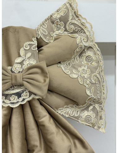 COPRI FORNO FIOCCO VELLUTO TORTORA E...