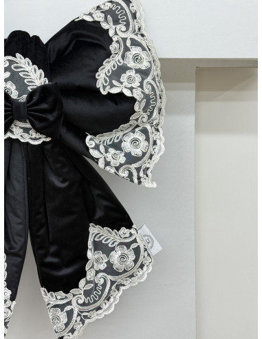 COPRI FORNO FIOCCO VELLUTO NERO E...