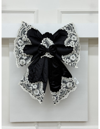 COPRI FORNO FIOCCO VELLUTO NERO E...