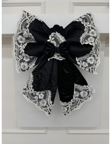 COPRI FORNO FIOCCO VELLUTO NERO E...