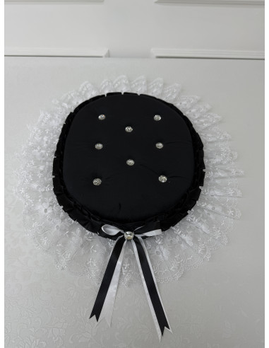 COPRIWATER IN VELLUTO NERO E TULLE...