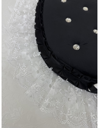 COPRIWATER IN VELLUTO NERO E TULLE...