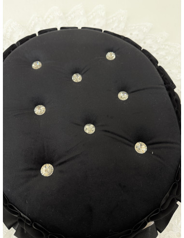 COPRIWATER IN VELLUTO NERO E TULLE...