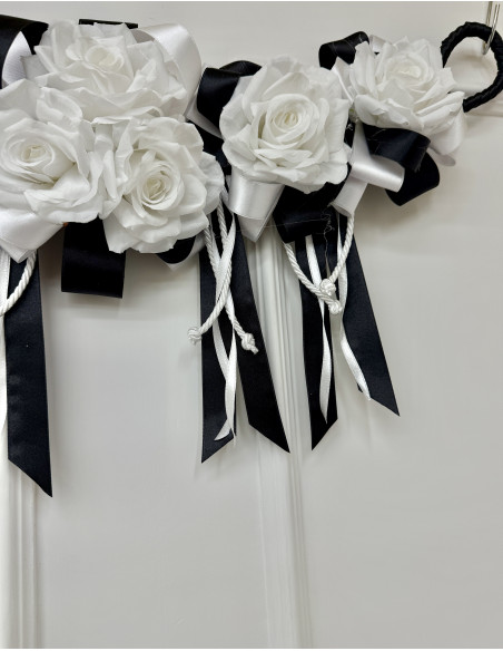 SOPRACAPPA ROSE BIANCO E NERO