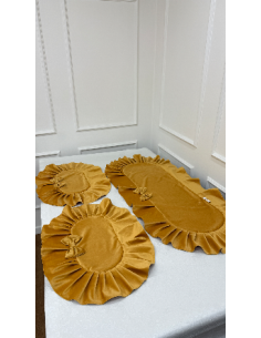 TRIS CENTRI IN VELLUTO ORO...