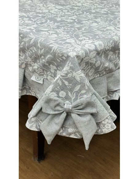 TOVAGLIA FIORE DI PERLA GRIGIO
