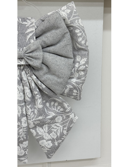 COPRI FORNO FIOCCO FIORE DI PERLA GRIGIO