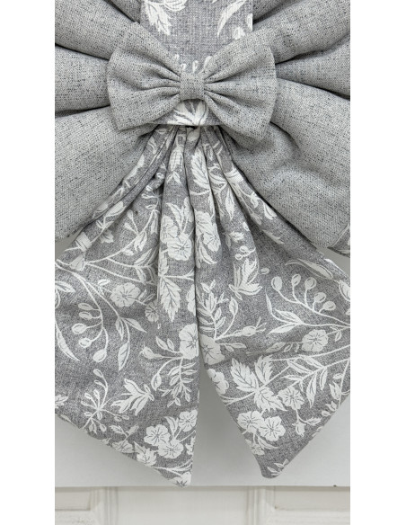 COPRI FORNO FIOCCO FIORE DI PERLA GRIGIO