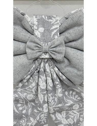 COPRI FORNO FIOCCO FIORE DI PERLA GRIGIO