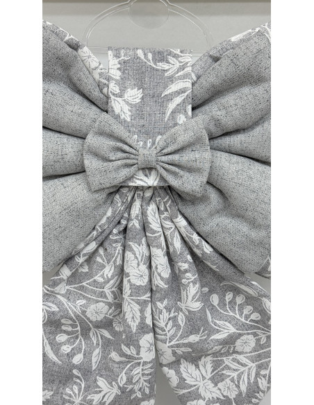 COPRI FORNO FIOCCO FIORE DI PERLA GRIGIO