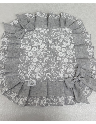 COPRI FORNELLO FIORE DI PERLA GRIGIO