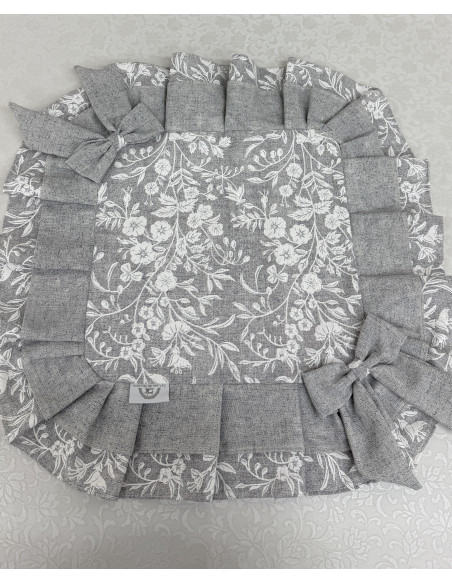 COPRI FORNELLO FIORE DI PERLA GRIGIO