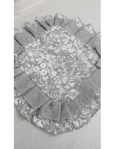 COPRI FORNELLO FIORE DI PERLA GRIGIO