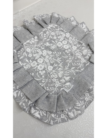 COPRI FORNELLO FIORE DI PERLA GRIGIO