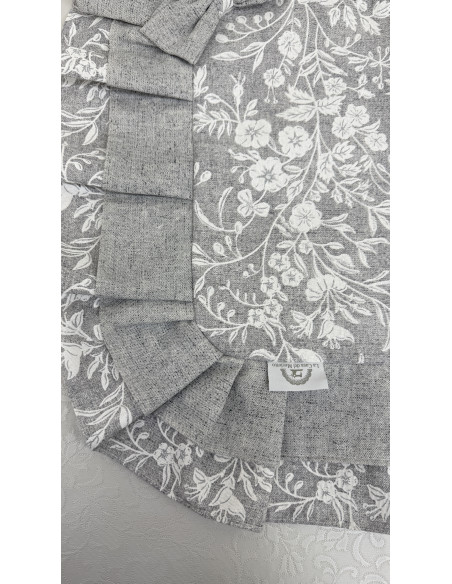 COPRI FORNELLO FIORE DI PERLA GRIGIO