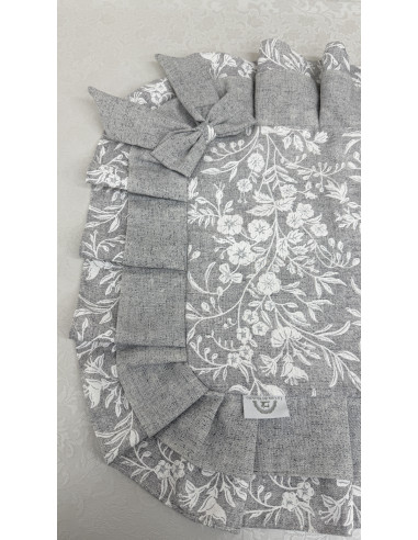 COPRI FORNELLO FIORE DI PERLA GRIGIO