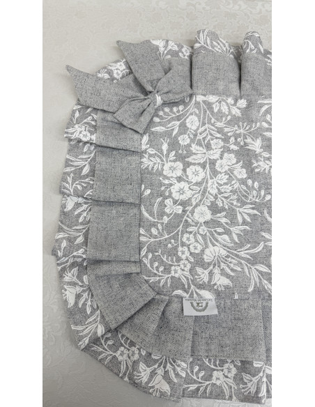 COPRI FORNELLO FIORE DI PERLA GRIGIO