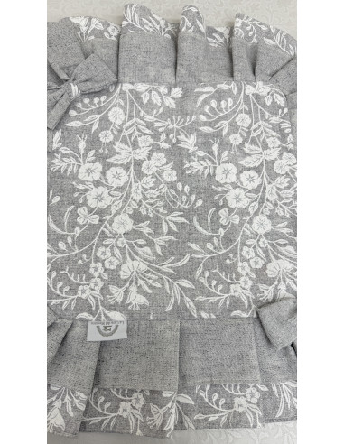 COPRI FORNELLO FIORE DI PERLA GRIGIO