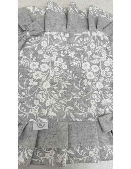 COPRI FORNELLO FIORE DI PERLA GRIGIO