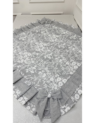 QUADRATO FIORE DI PERLA GRIGIO