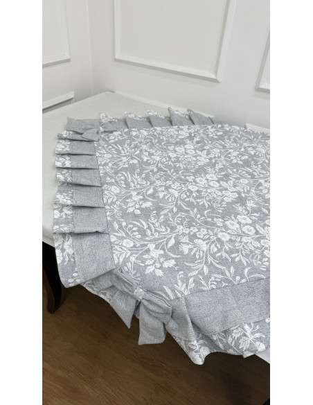 QUADRATO FIORE DI PERLA GRIGIO