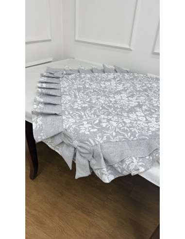 QUADRATO FIORE DI PERLA GRIGIO