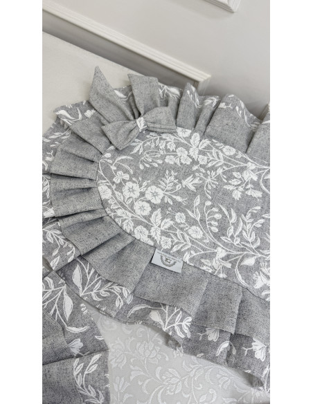 TRIS CENTRI FIORE DI PERLA GRIGIO