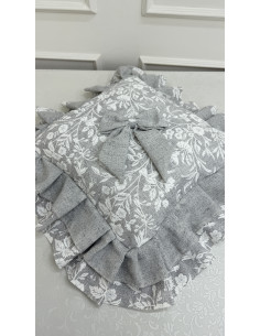 CUSCINO FIORE DI PERLA GRIGIO