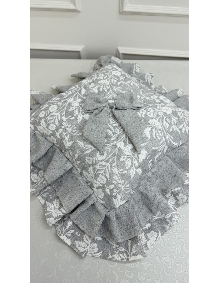 CUSCINO FIORE DI PERLA GRIGIO