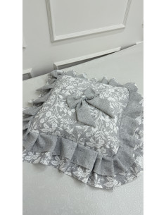 CUSCINO FIORE DI PERLA GRIGIO 2
