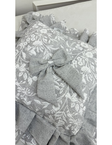 CUSCINO FIORE DI PERLA GRIGIO