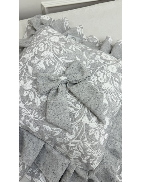 CUSCINO FIORE DI PERLA GRIGIO