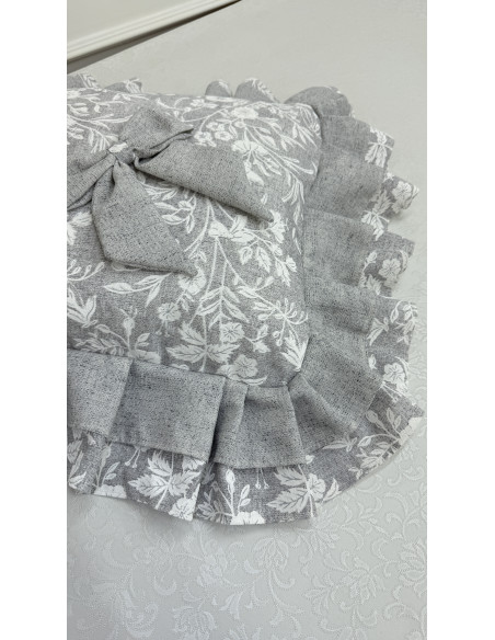 CUSCINO FIORE DI PERLA GRIGIO
