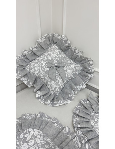 CUSCINO FIORE DI PERLA GRIGIO