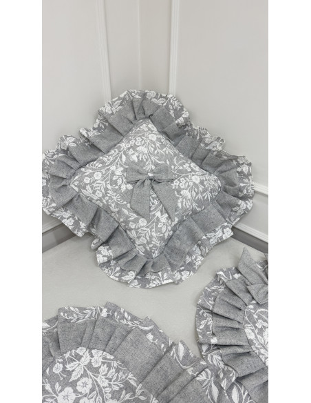 CUSCINO FIORE DI PERLA GRIGIO