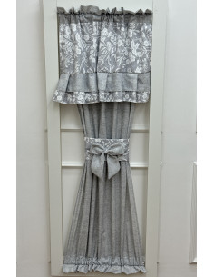 PORTIERE FIORE DI PERLA GRIGIO