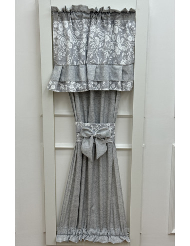 PORTIERE FIORE DI PERLA GRIGIO