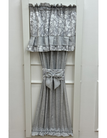 PORTIERE FIORE DI PERLA GRIGIO